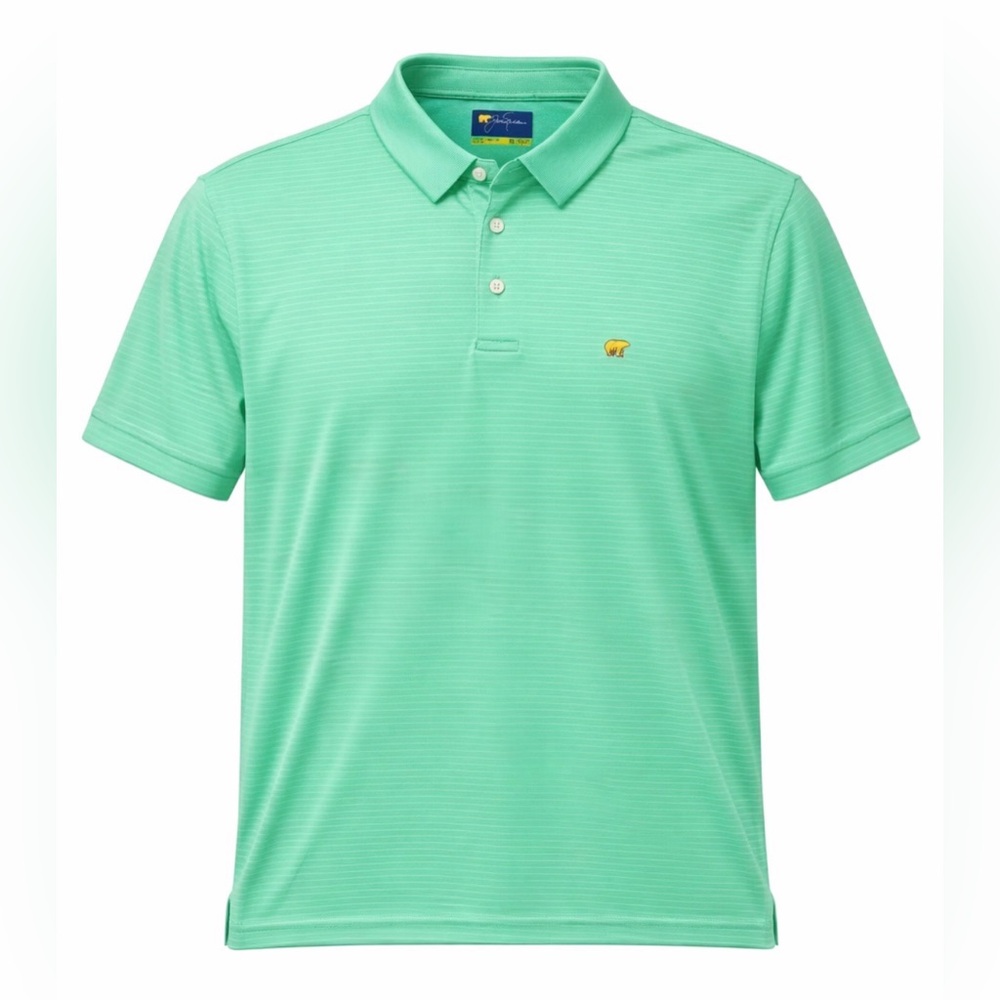 Jack Nicklaus Golden Bear Golf Polo Green & White Stripes Size XXL EUC